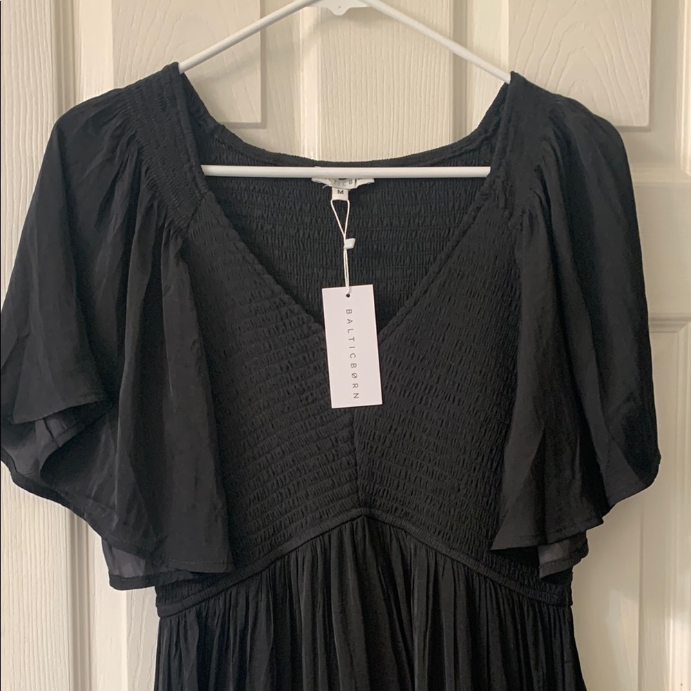 Baltic Born Black Ruffled Tiered Sundress